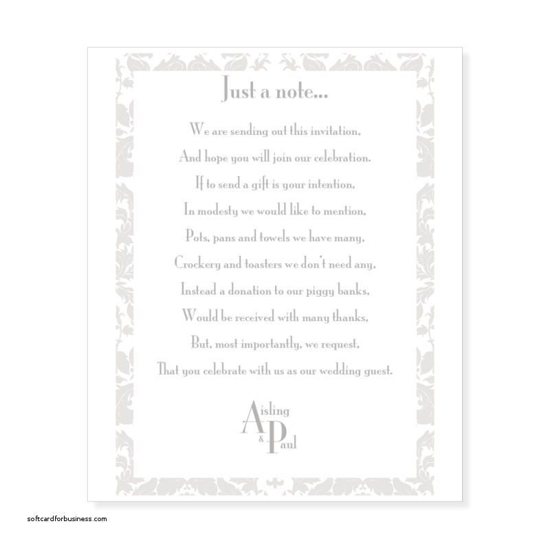 How to ask for Money On A Wedding Invite Wedding Invitation Luxury How to ask for Money On A