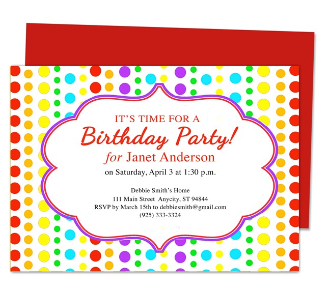How to Invite for Birthday Party Birthday Invitation Template New Calendar Template Site