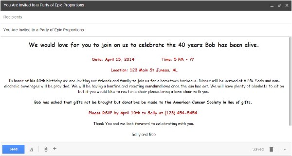 How to Make An Email Party Invitation Birthday Invites Email Birthday Invitations Templates