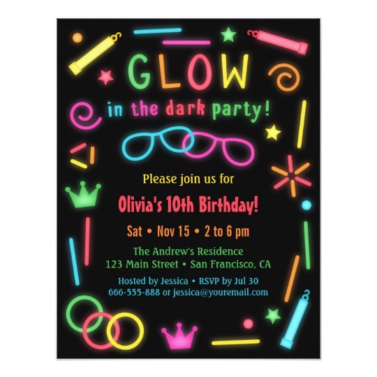 How to Make Glow In the Dark Party Invitations Faux Glow In the Dark Birthday Party Invitations Zazzle Com How to Make Glow In the Dark Party Invitations Faux Glow In the Dark Birthday Party Invitations Zazzle Com