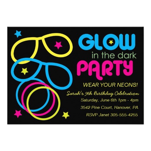 How to Make Glow In the Dark Party Invitations Glow In the Dark Birthday Party Invites 5 Quot X 7 Quot Invitation How to Make Glow In the Dark Party Invitations Glow In the Dark Birthday Party Invites 5 Quot X 7 Quot Invitation