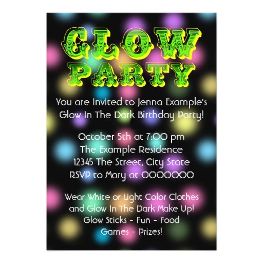 How to Make Glow In the Dark Party Invitations Neon Glow In the Dark Birthday Party 5×7 Paper Invitation How to Make Glow In the Dark Party Invitations Neon Glow In the Dark Birthday Party 5×7 Paper Invitation
