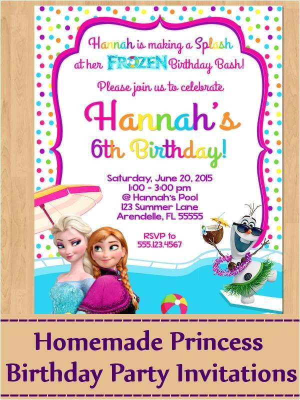 How to Make Homemade Birthday Party Invitations Ideas for Homemade Princess Birthday Party Invitations