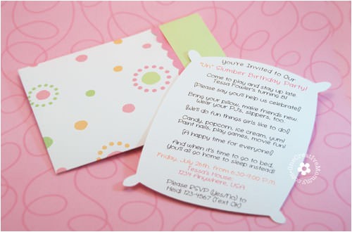How to Make Slumber Party Invitations Pillow Case Un Slumber Party Invitations
