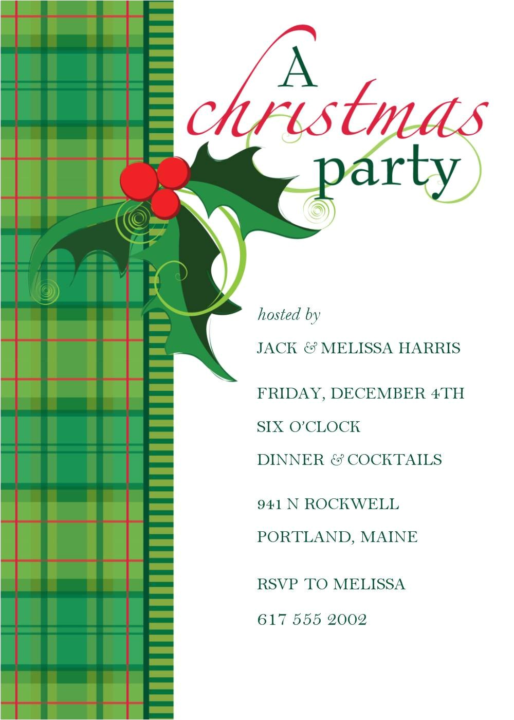 How to Word Christmas Party Invitation Christmas Party Invitation Template Party Invitations