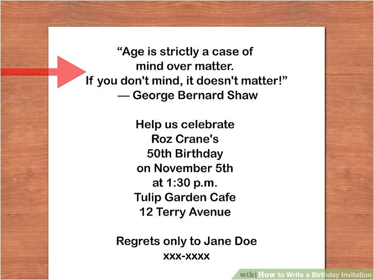 How to Write A Surprise Birthday Party Invitation How to Write A Birthday Invitation 14 Steps with Pictures