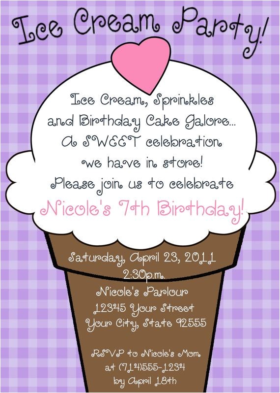 Ice Cream Party Invitations Wording Ice Cream Party Invitation Wording Ice Cream Party