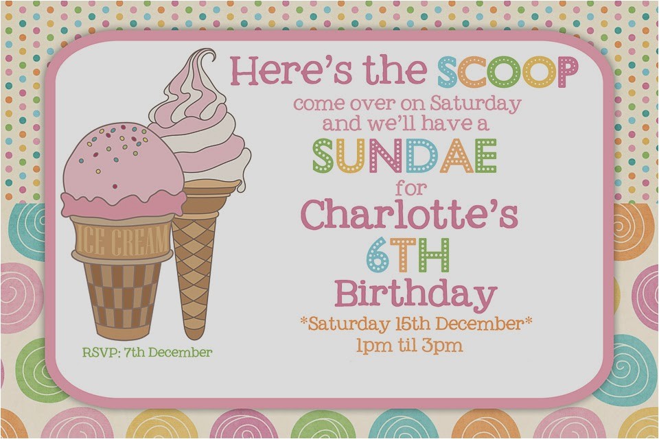 Ice Cream Sundae Party Invitations Photography by Michelle Invites Cards Ice Cream Sundae Party Invitations Photography by Michelle Invites Cards