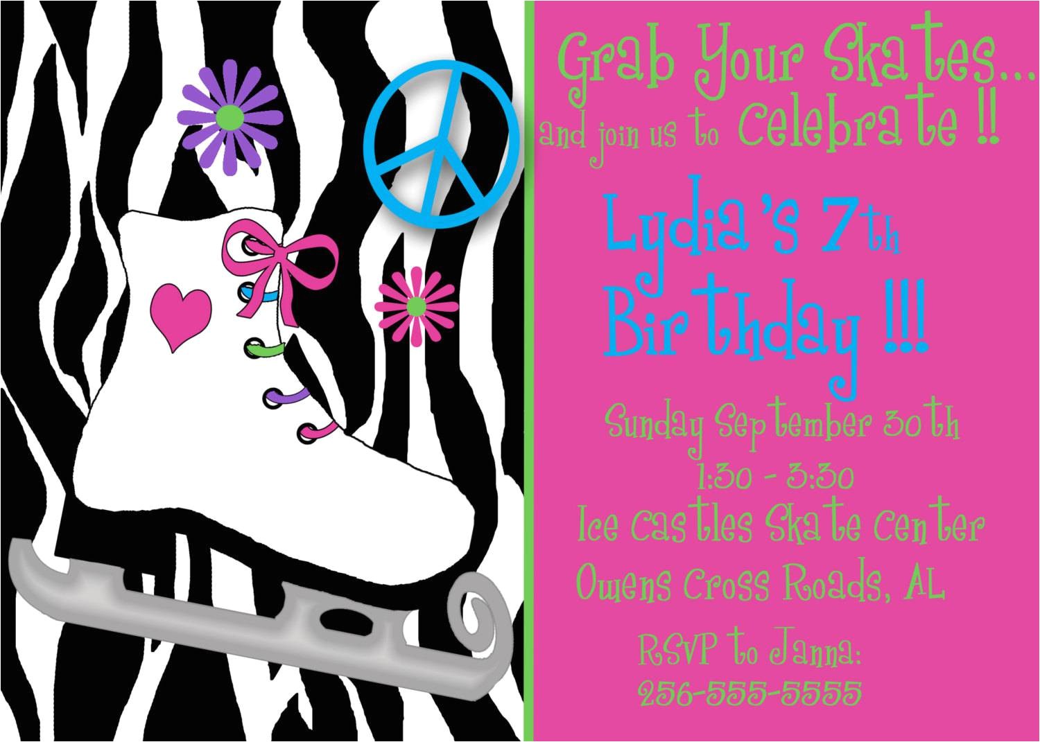 Ice Skating Birthday Party Invitations Free Printable Skating Party Invitations Party Invitations Templates