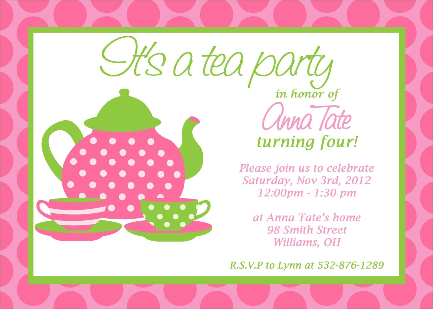 Images Of Tea Party Invitations Custom Printable Tea Party Invitation Images Of Tea Party Invitations Custom Printable Tea Party Invitation