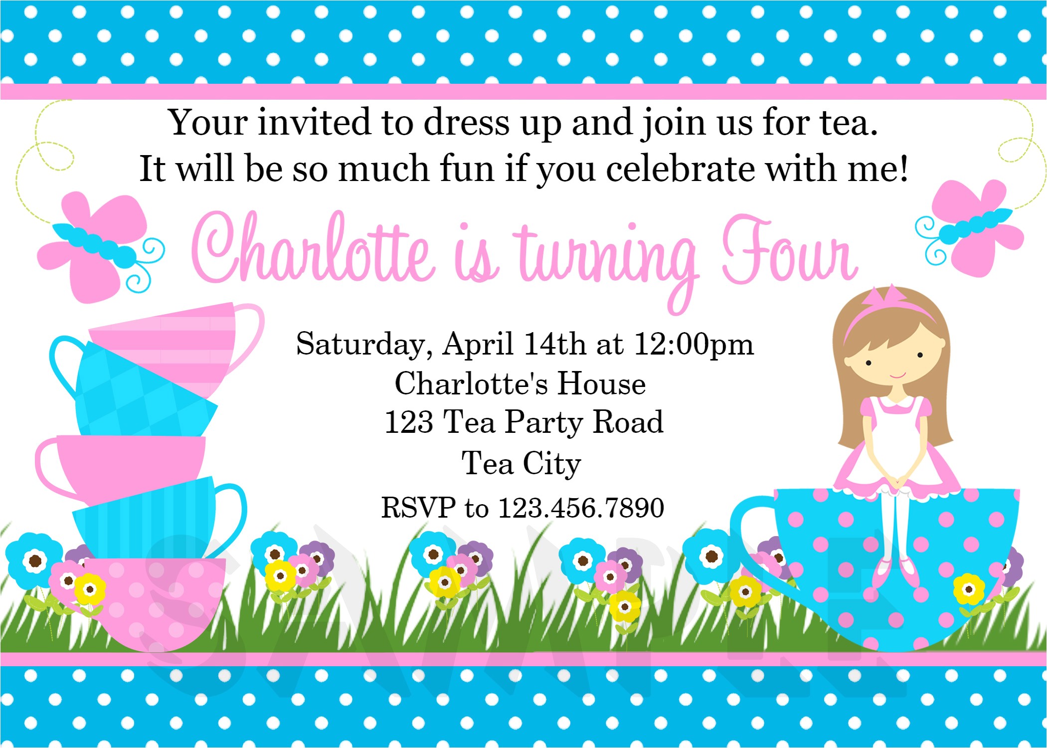 Images Of Tea Party Invitations Printable Birthday Invitations Girls Tea Party Images Of Tea Party Invitations Printable Birthday Invitations Girls Tea Party