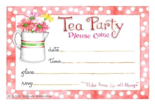 Images Of Tea Party Invitations Tea Party Invitation Susan Branch Blog Images Of Tea Party Invitations Tea Party Invitation Susan Branch Blog