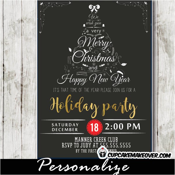 Invitation to A Company Christmas Party Company Holiday Party Invitations Black White Christmas