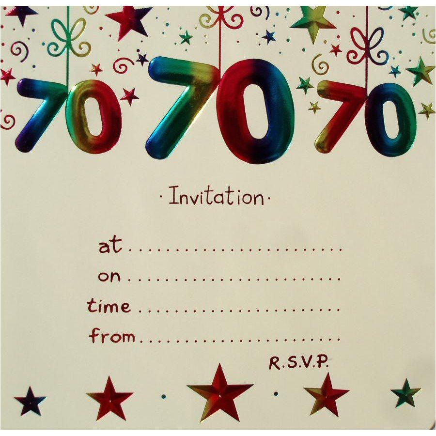Invitations for 70th Birthday Party Templates 15 70th Birthday Invitations Design and theme Ideas