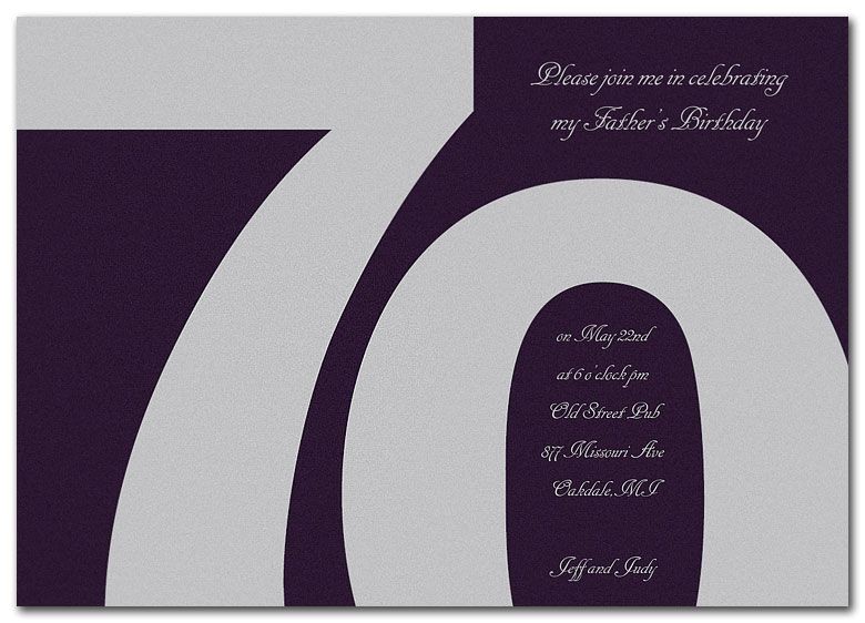 Invitations for 70th Birthday Party Templates 15 70th Birthday Invitations Design and theme Ideas