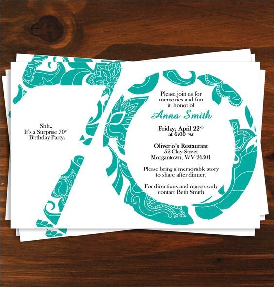 Invitations for 70th Birthday Party Templates 15 70th Birthday Invitations Design and theme Ideas