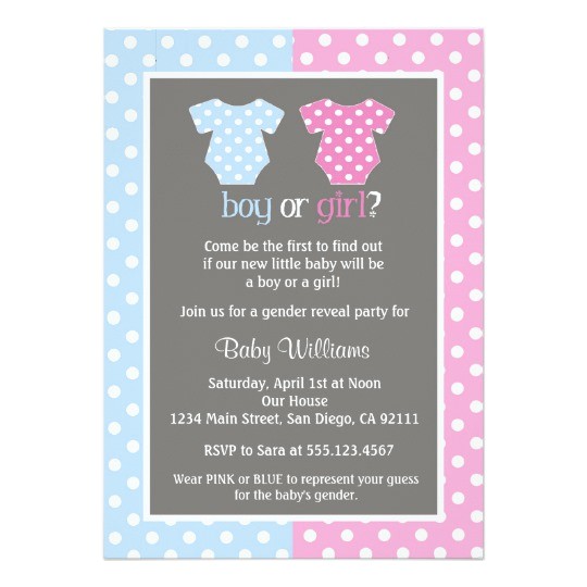 Invitations for Gender Reveal Party Gender Reveal Party Baby Shower Invitations Zazzle Com