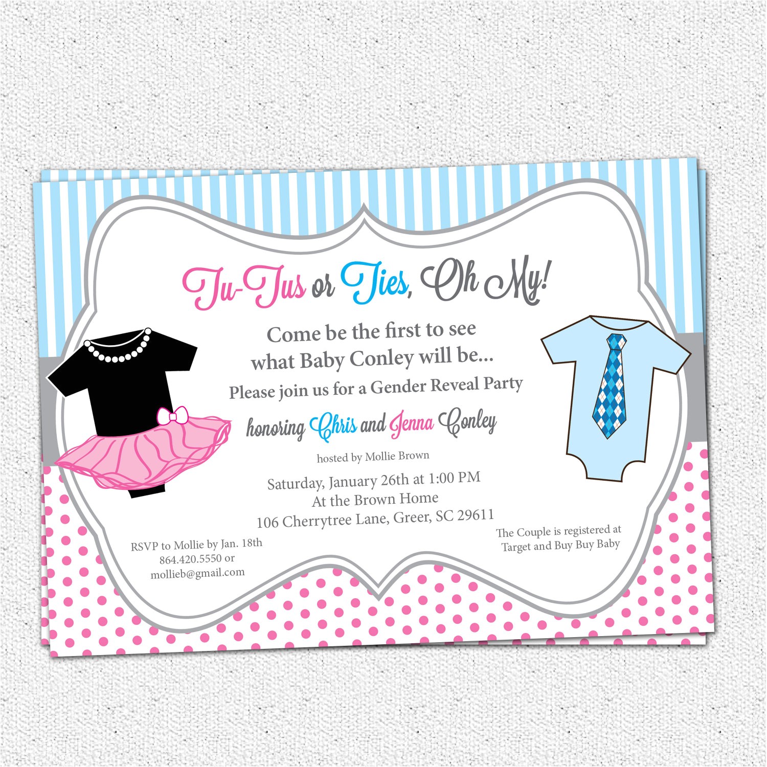 Invitations for Gender Reveal Party Gender Reveal Party Invitations Template Best Template