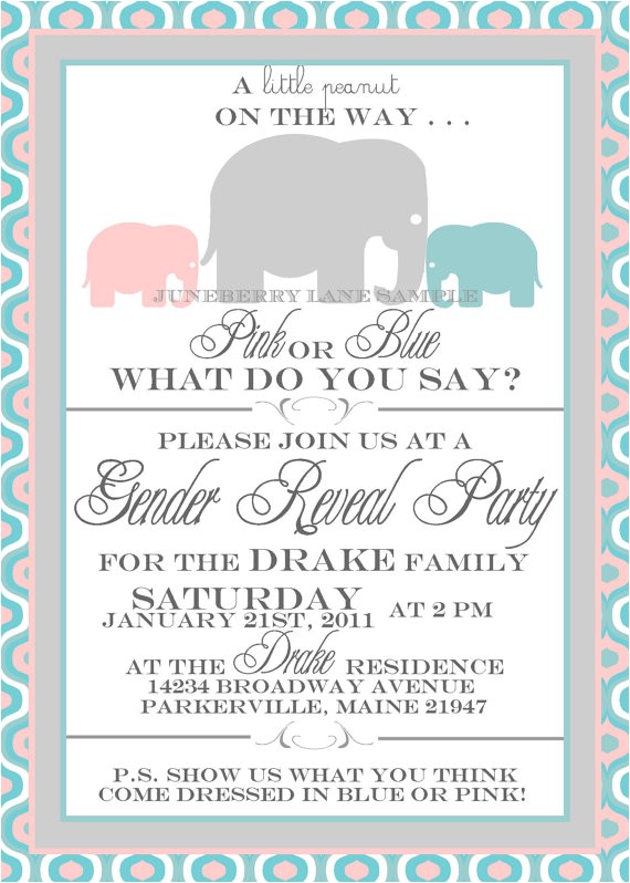 Invitations for Gender Reveal Party I Heart Pears Gender Reveal Invitations