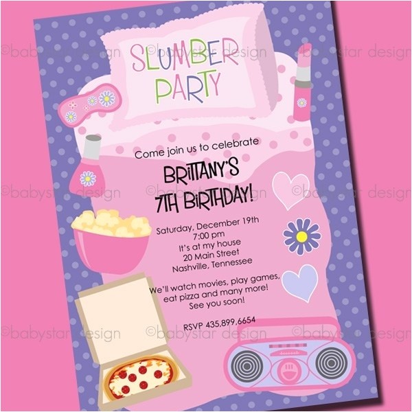 Invitations for Sleepover Party Templates Sleepover Birthday Invitations Template Resume Builder