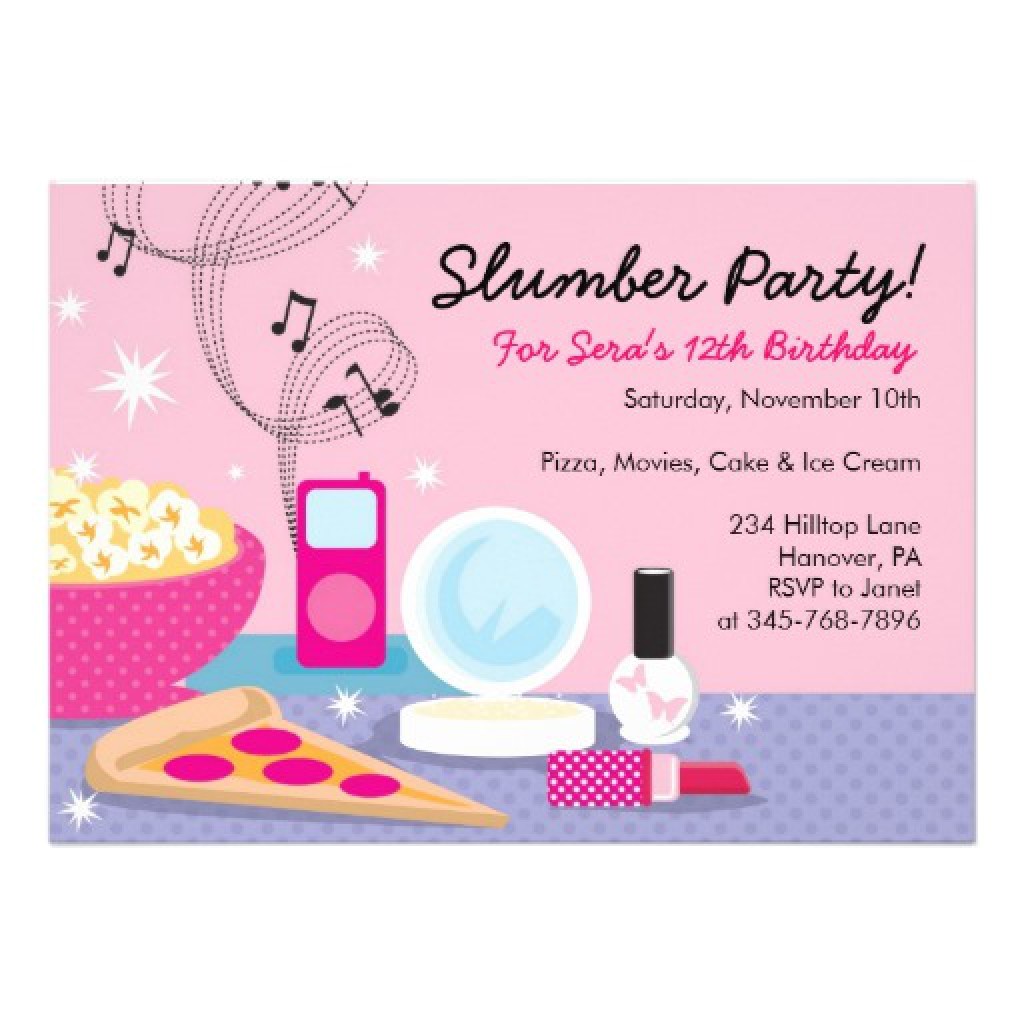 Invitations for Sleepover Party Templates Slumber Party Invitations Templates Free Cimvitation
