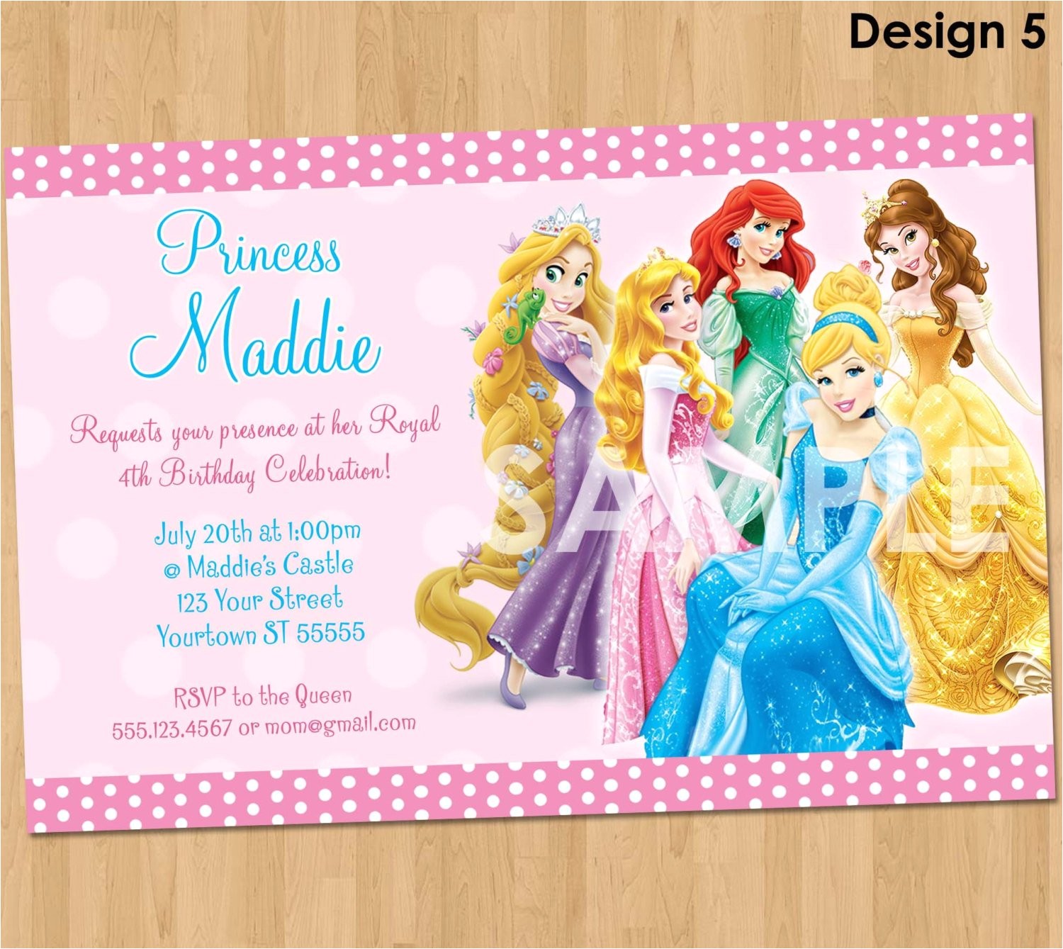 Invite A Princess to Your Party Princess Invitation Disney Princess Invitation Birthday