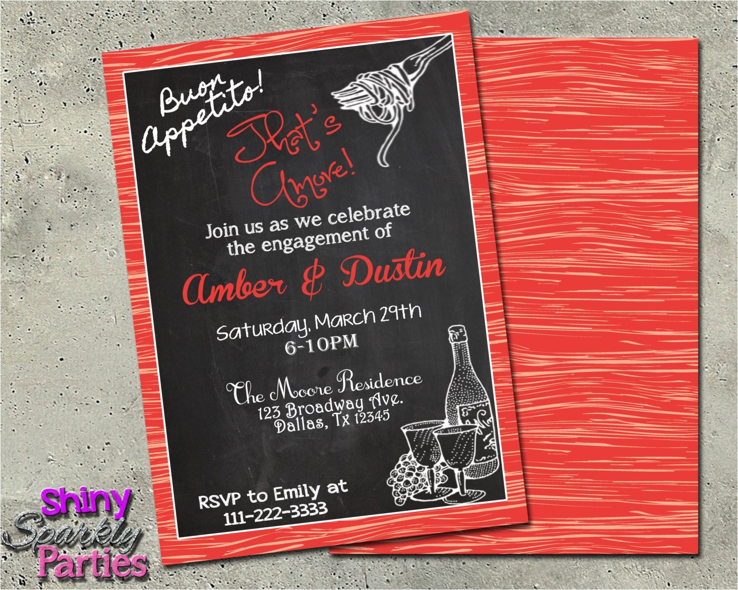 Italian themed Birthday Party Invitations Italian theme Italian Invitations Engagement Party Italian themed Birthday Party Invitations Italian theme Italian Invitations Engagement Party