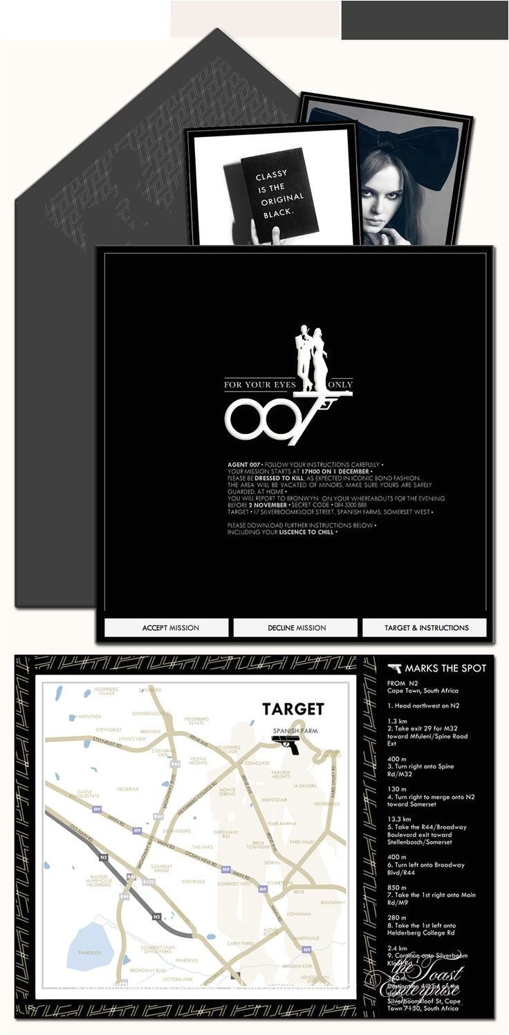James Bond Party Invitation Wording An Elegant 007 James Bond Wedding theme Arabia Weddings