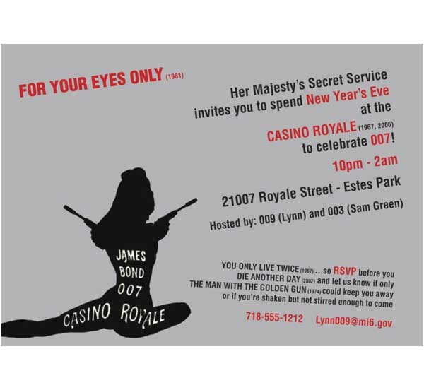 James Bond Party Invitation Wording Marvelous James Bond Party theme Ideas Concerning