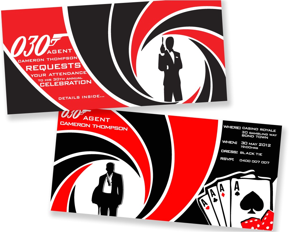 James Bond Party Invitations James Bond Party Invite Party Invitations Ideas