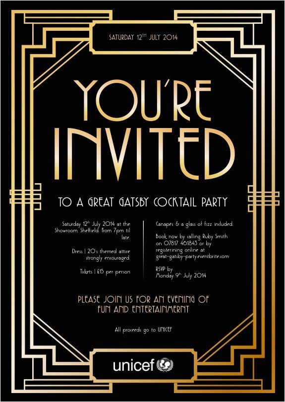 Jay Gatsby Party Invitation Best 25 Cocktail Party Invitation Ideas On Pinterest