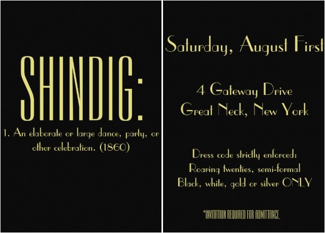 Jay Gatsby Party Invitation F Scott Fitzgerald 39 S Home is for Sale Let 39 S Throw A Party