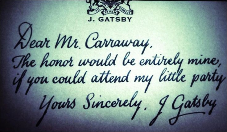 Jay Gatsby Party Invitation Gatsby Quotes Designs Quotesgram