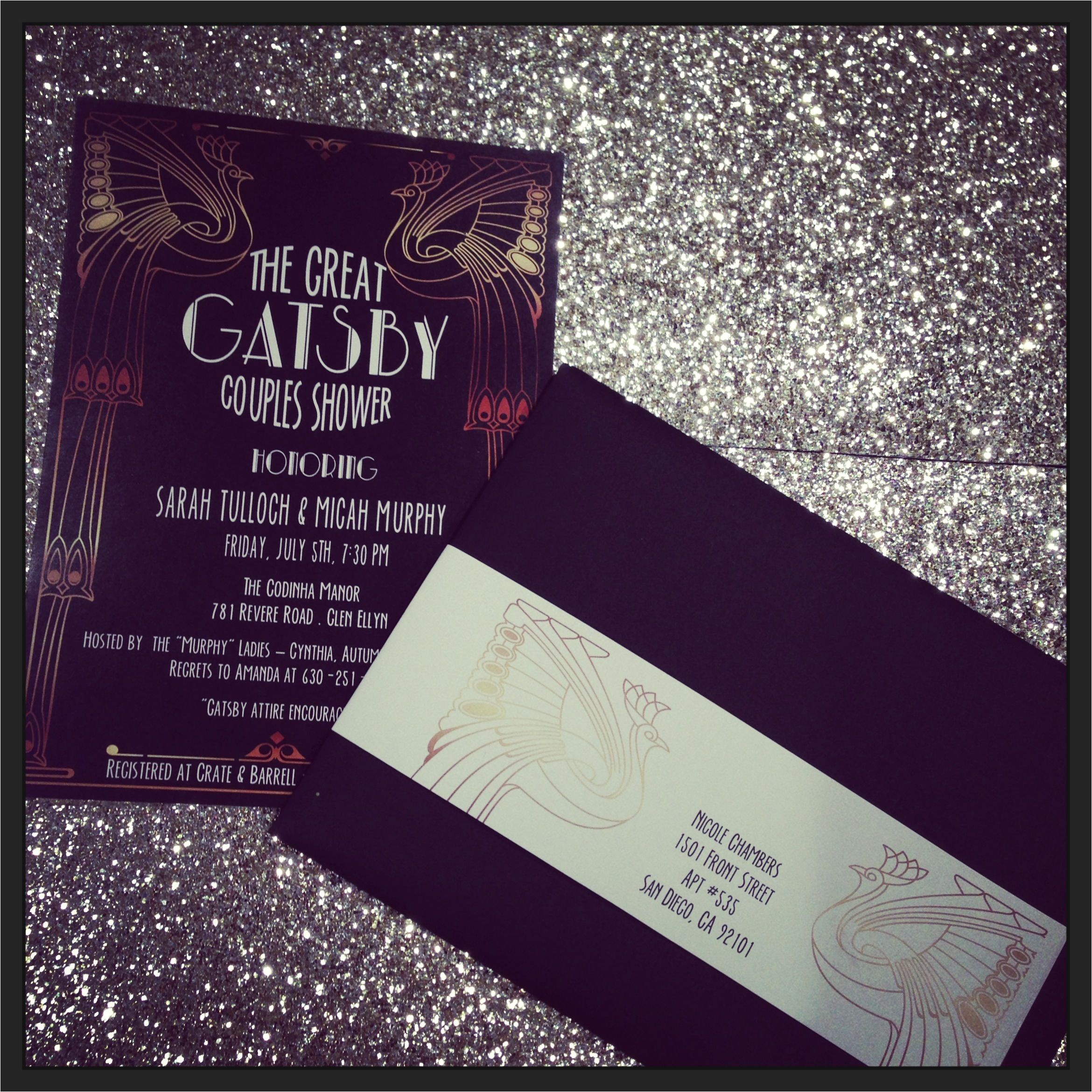 Jay Gatsby Party Invitation Great Gatsby Party Invite Maria Bella Boutique events