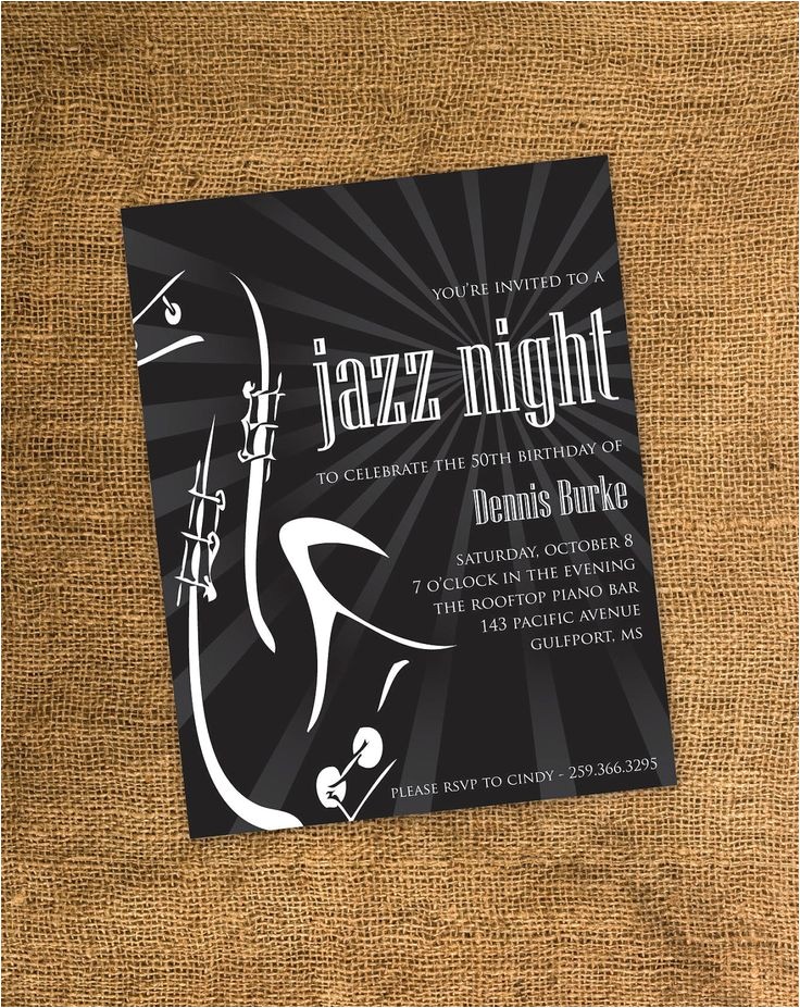Jazz Party Invitations 40 Best Images About Jazz Party Ideas On Pinterest Jazz