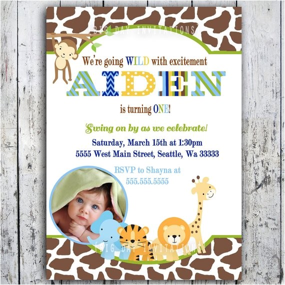 Jungle theme Party Invites Items Similar to Safari Birthday Invitations Jungle