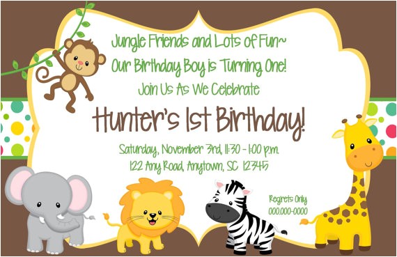 Jungle theme Party Invites Jungle theme Birthday Invitations Free Printable Negocioblog