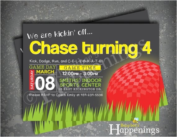 Kickball Birthday Party Invitations Kickball Birthday Invitation Kickball by Busybeeshappenings Kickball Birthday Party Invitations Kickball Birthday Invitation Kickball by Busybeeshappenings