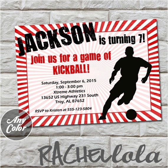 Kickball Birthday Party Invitations Kickball Birthday Party Invitation Printable Template Kickball Birthday Party Invitations Kickball Birthday Party Invitation Printable Template