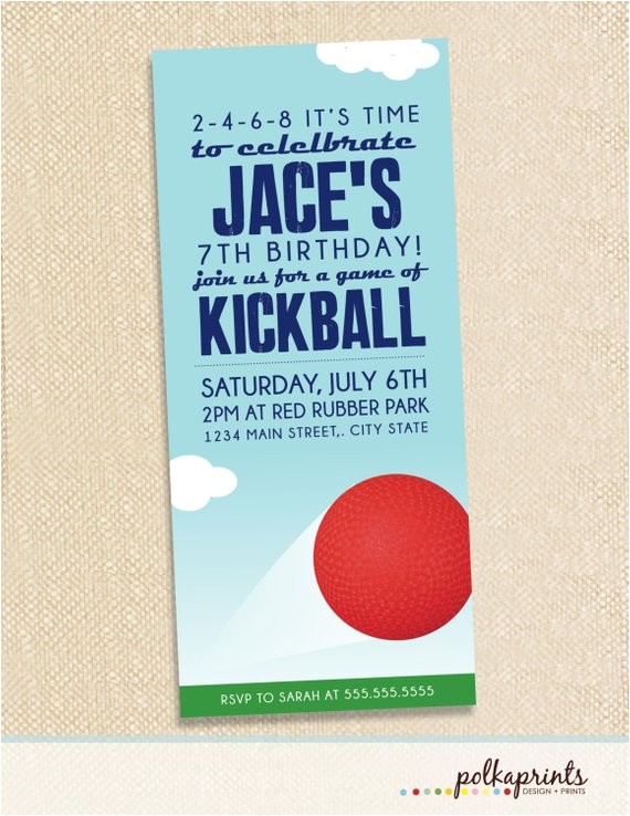 Kickball Birthday Party Invitations Kickball Invitations Set Of 12 Kickball Birthday Party Invitations Kickball Invitations Set Of 12