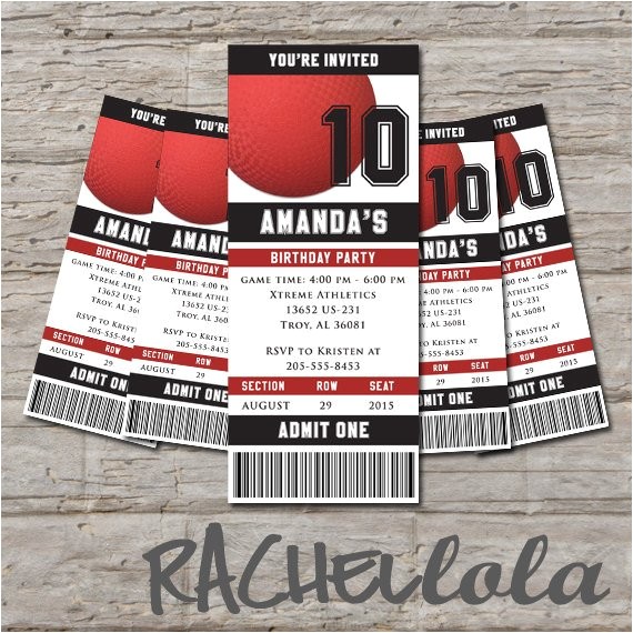 Kickball Birthday Party Invitations Kickball Ticket Birthday Invitation Printable Diy by Kickball Birthday Party Invitations Kickball Ticket Birthday Invitation Printable Diy by