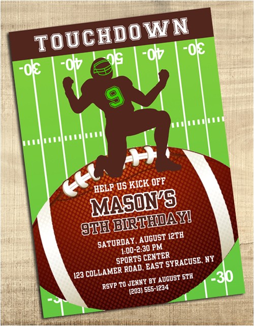 Kids Football Party Invitations Football Birthday Party Invitations Football Sports