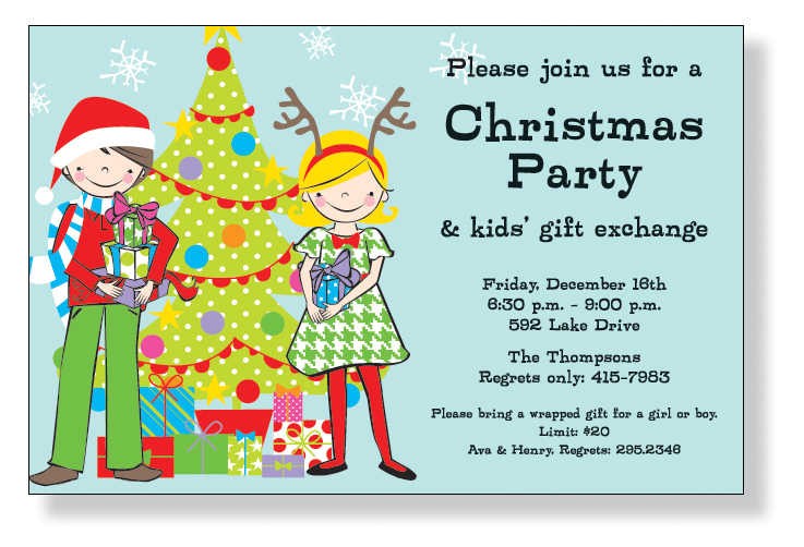 Kids Holiday Party Invitation Kids Christmas Party Invitations Cimvitation