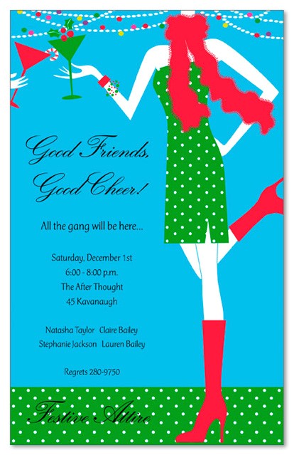 Ladies Christmas Party Invitations Ladies Holiday Invitations Mingle Belles Invitation 18150