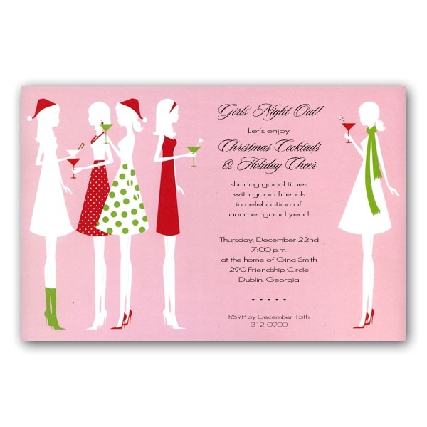 Ladies Christmas Party Invitations Santas Ladies Christmas Invitations Clearance Paperstyle