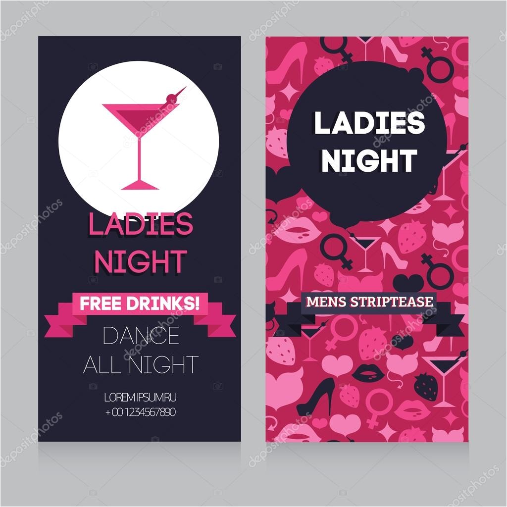 Ladies Only Party Invitation Wording Girls Only Party Invitation Template Stock Vector