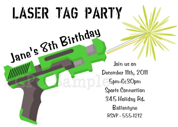 Laser Tag Party Invitations Free Free Printable Laser Tag Birthday Party Invitations