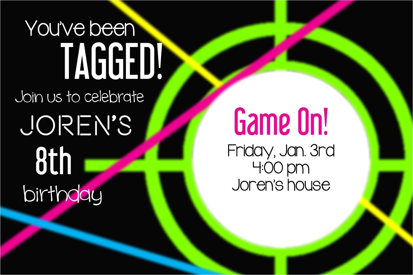 Laser Tag Party Invites Free Laser Tag Party Invitations Template Free Cimvitation