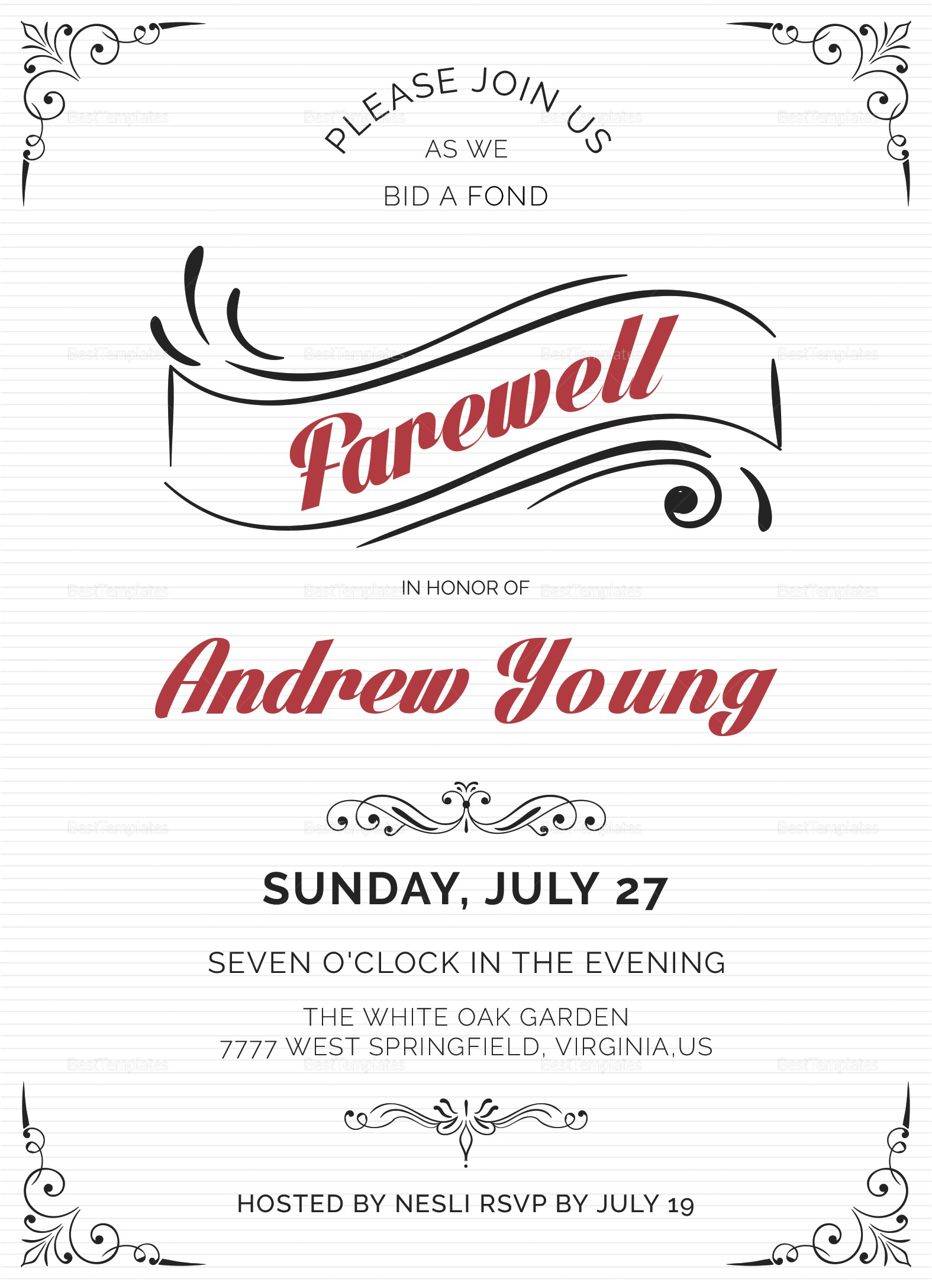 Leaving Party Invitation Elegant Farewell Party Invitation Design Template In Word Leaving Party Invitation Elegant Farewell Party Invitation Design Template In Word