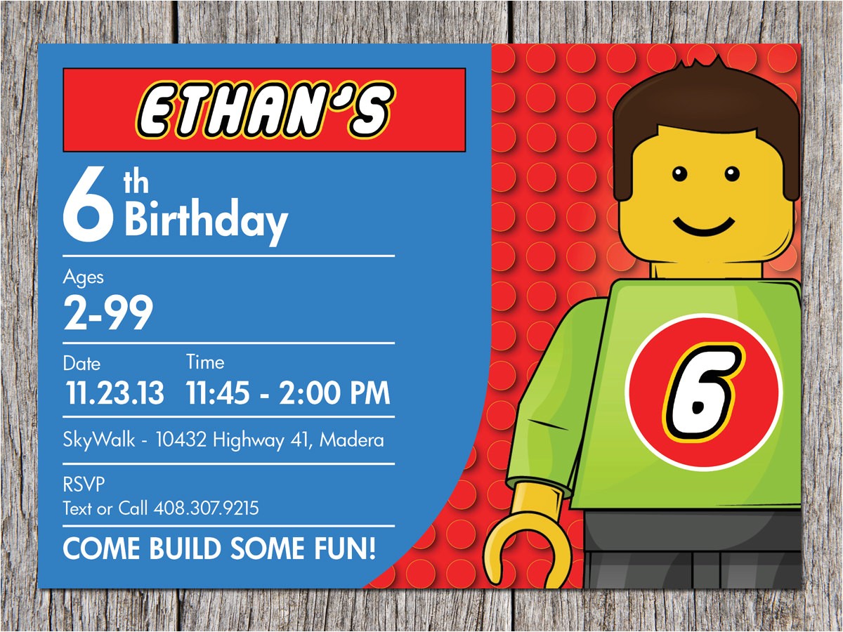 Lego Party Invitations Free Online Free Printable Lego Birthday Invitations Drevio